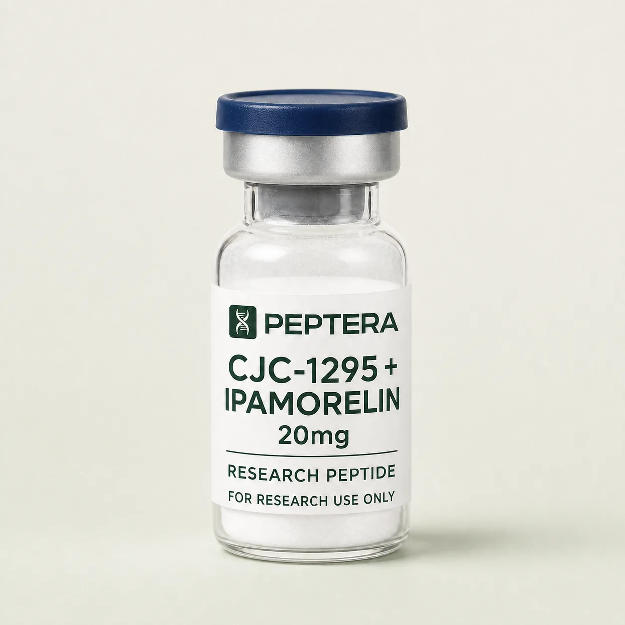 CJC-1295 and Ipamorelin research blend vial