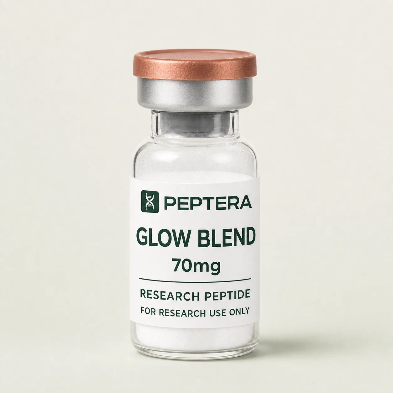GLOW Blend Peptera Research product vial